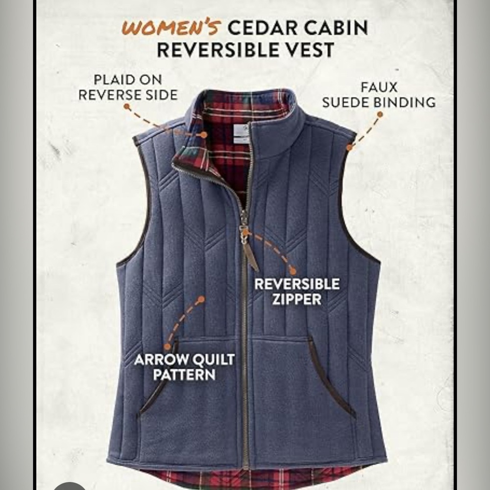 Legendary Whitetails Plaid Vest - Pumpkin Spice - Picture 2 of 6